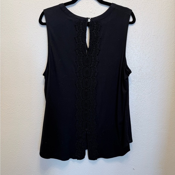 Danielrainne Black Crochet Keyhole Sleeveless Tank Top Size XL - Picture 3 of 7